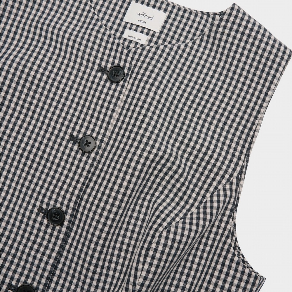 Aritzia Wilfred Regal Vest - Gingham - Picture 2 of 3